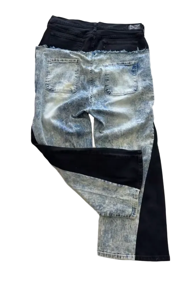 2-toned Cut off Denim