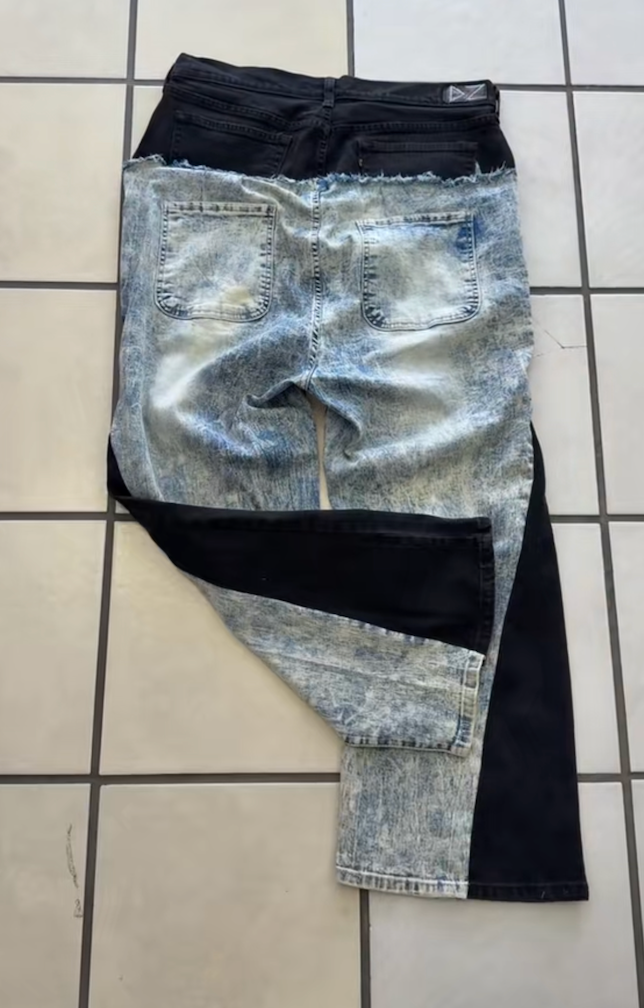 2-toned Cut off Denim