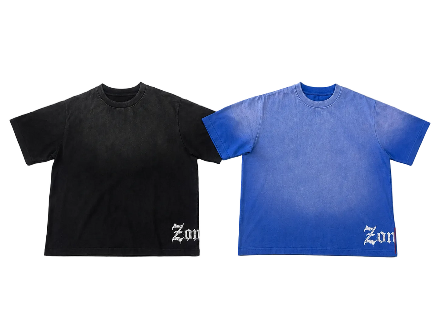 Zonez Logo Tee — Two-Pack (Midnight Wash + Faded Blue)