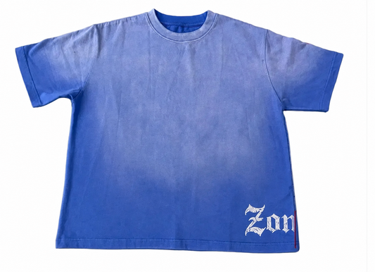 Zonez Logo Tee — Faded Blue