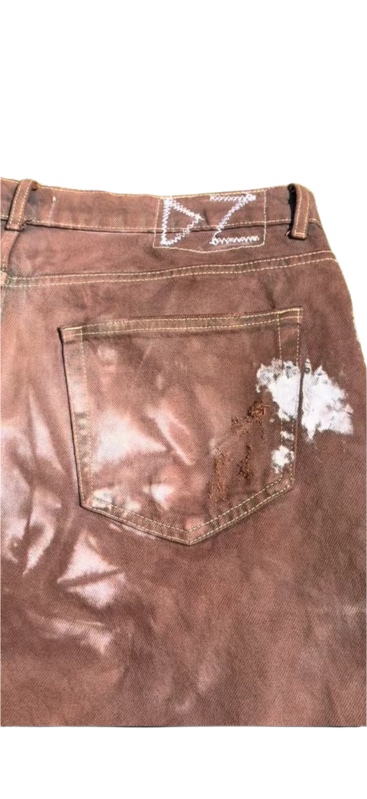 1of1 Brown Reworked Zara Jeans Custom