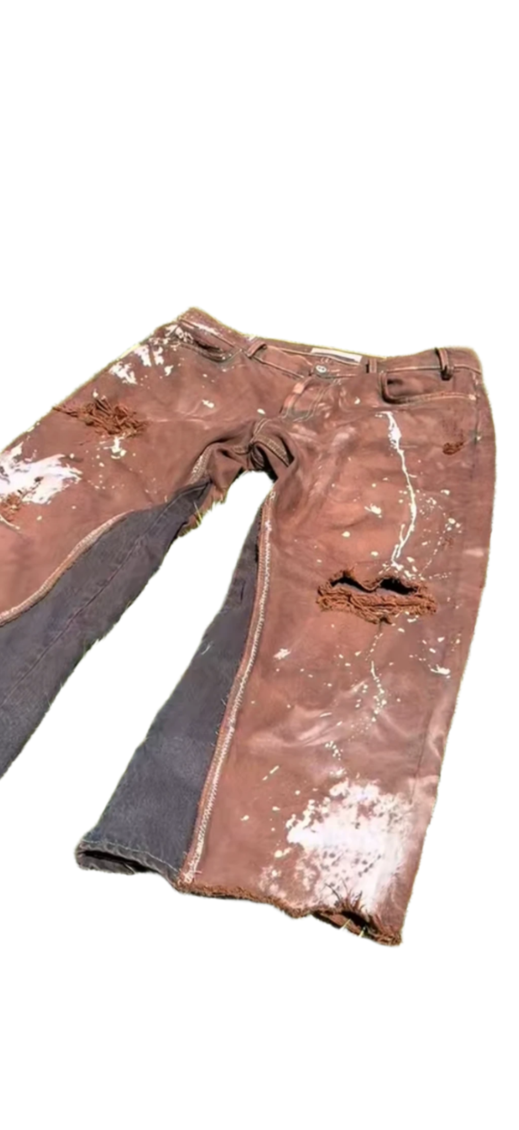 1of1 Brown Reworked Zara Jeans Custom