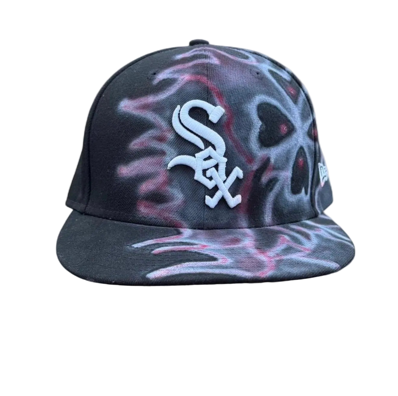 Airbrushed White Soxs Fitted