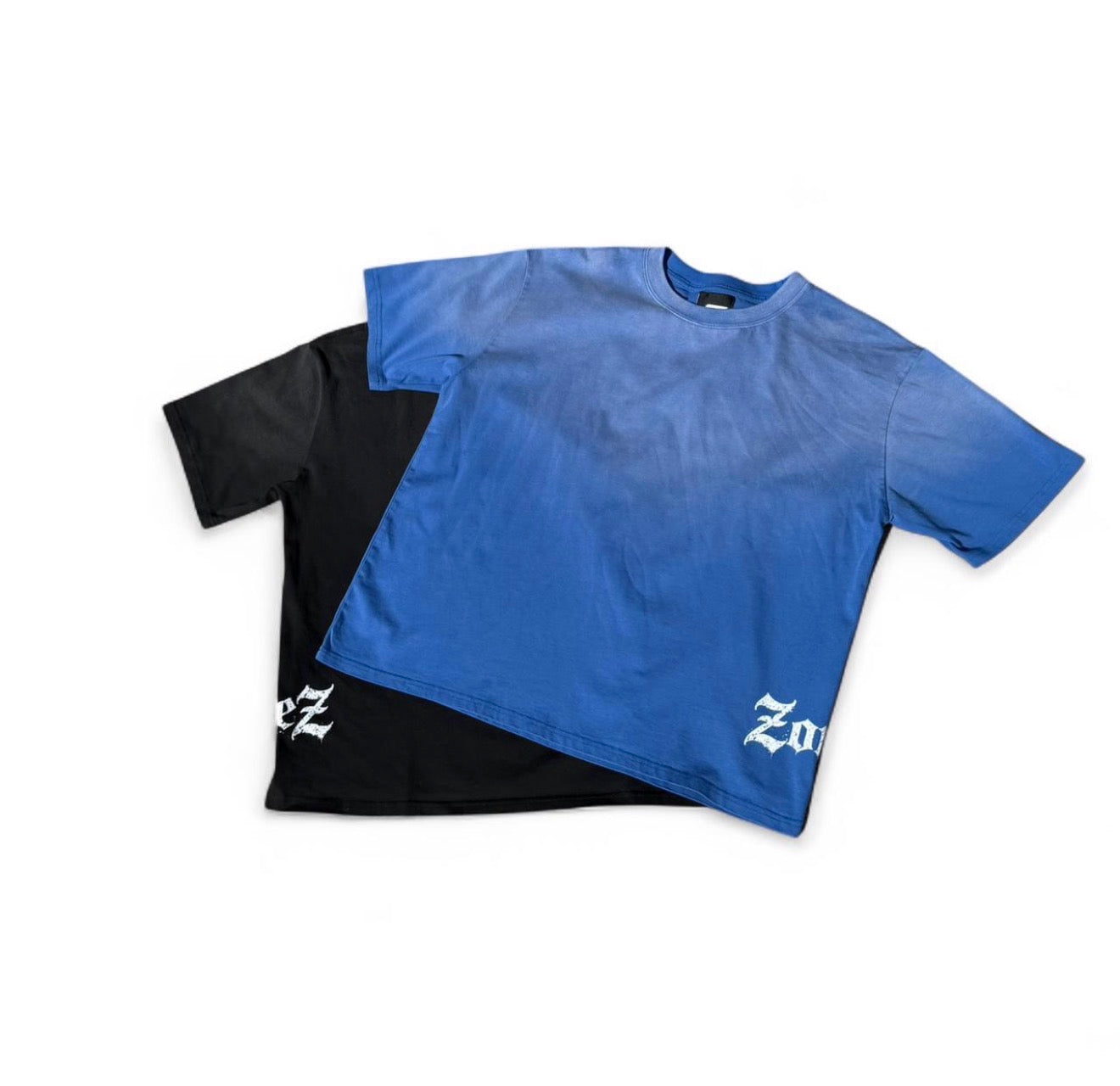 Zonez Logo Tee — Two-Pack (Midnight Wash + Faded Blue)