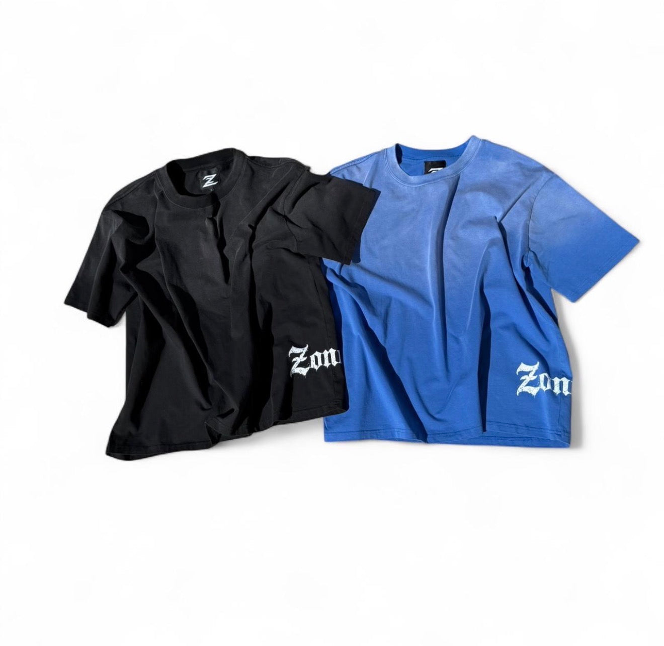 Zonez Logo Tee — Two-Pack (Midnight Wash + Faded Blue)