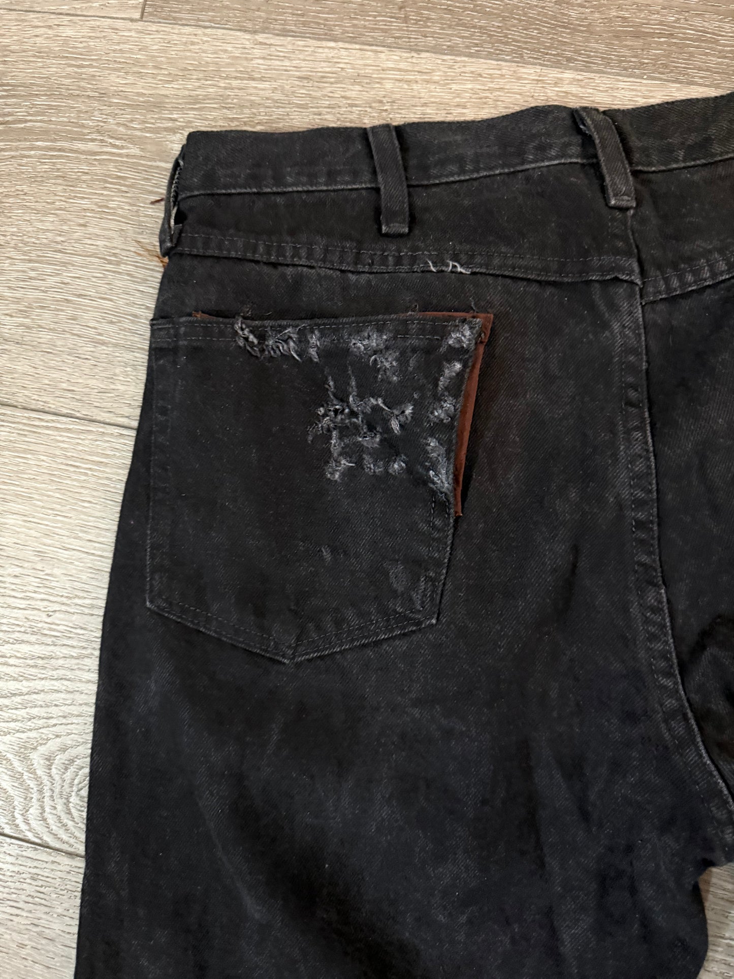 1of1 Black Turquoise Fabric Jeans