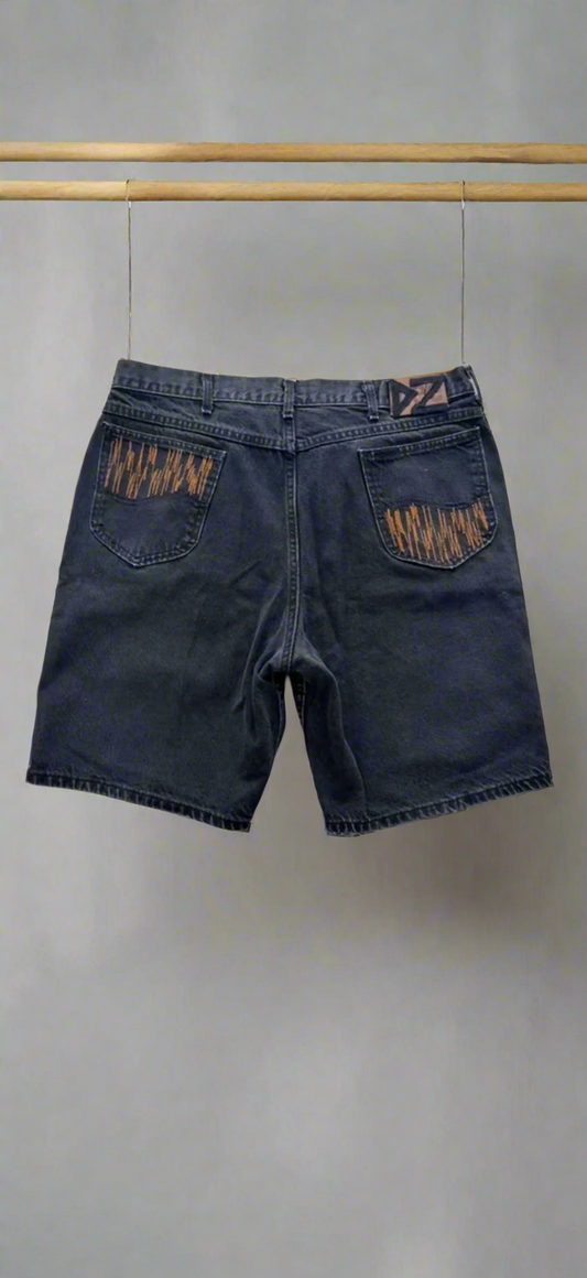 ZigZag Black Jorts