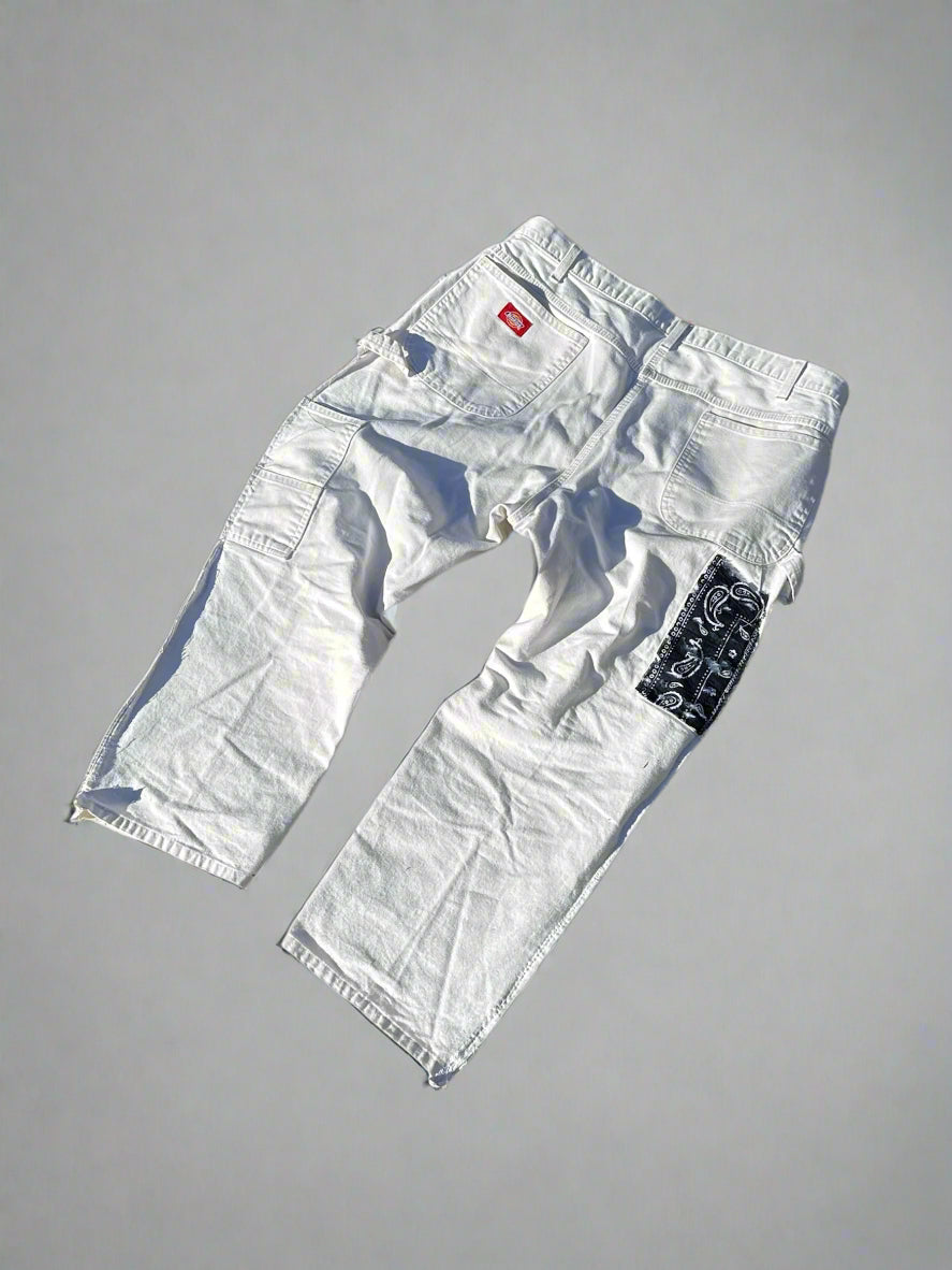 white bandana pants