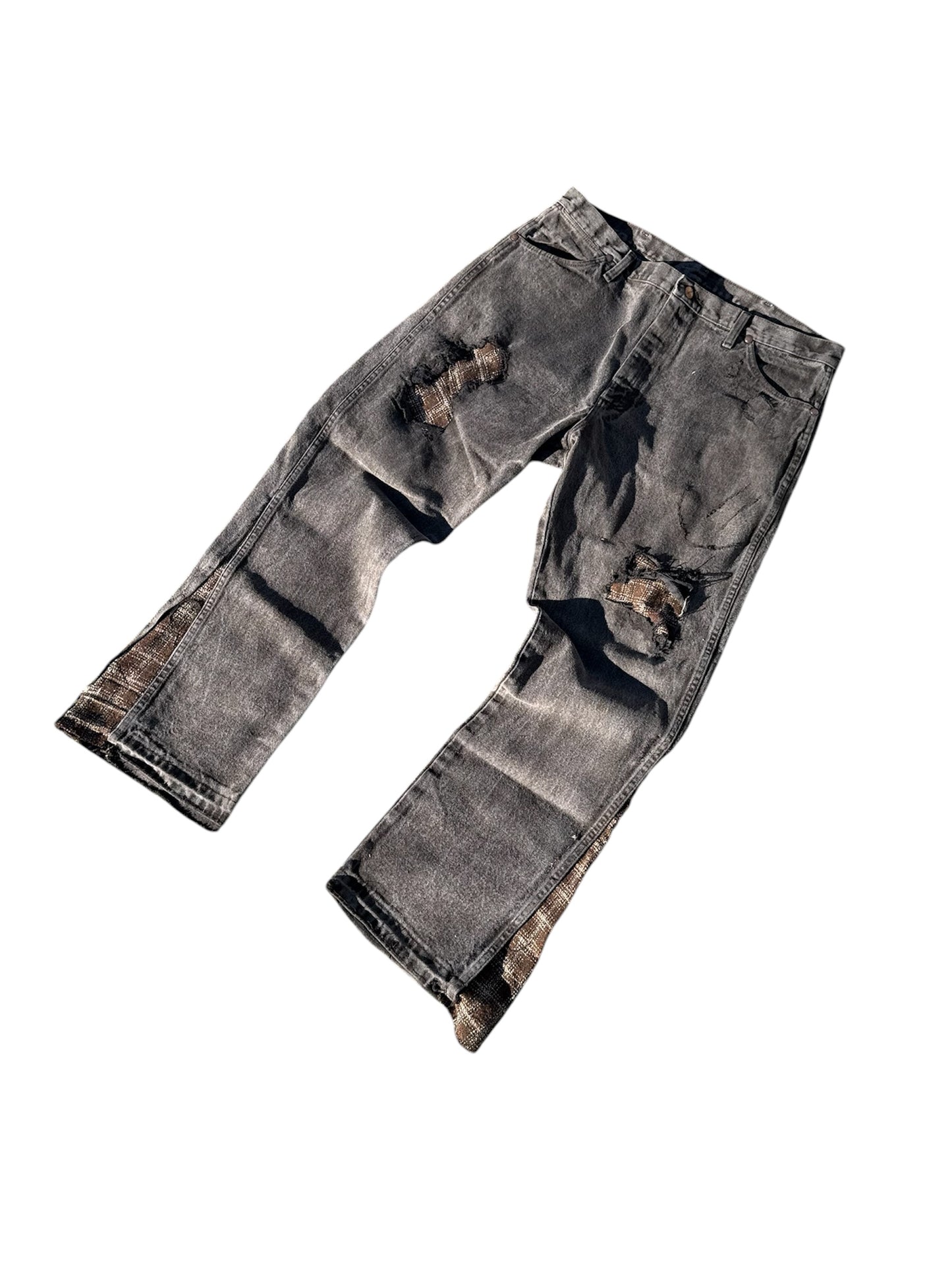 1of1 dark brown jeans w/ flares