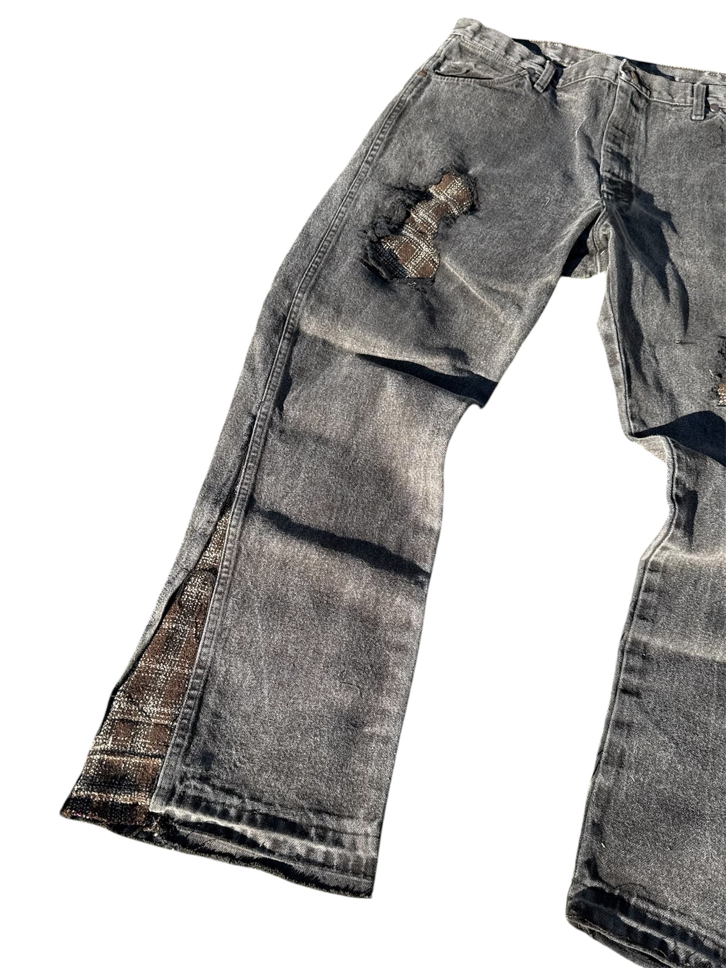 1of1 dark brown jeans w/ flares