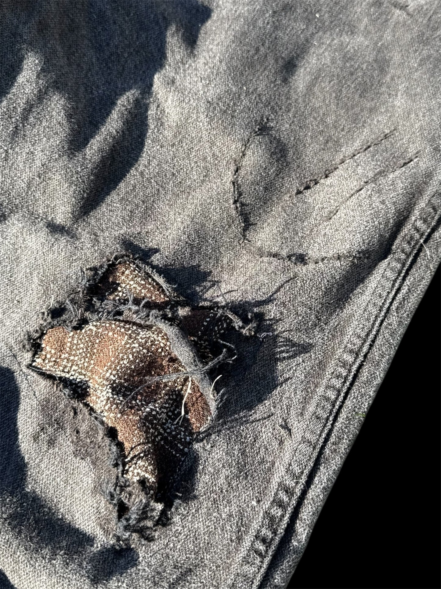 1of1 dark brown jeans w/ flares