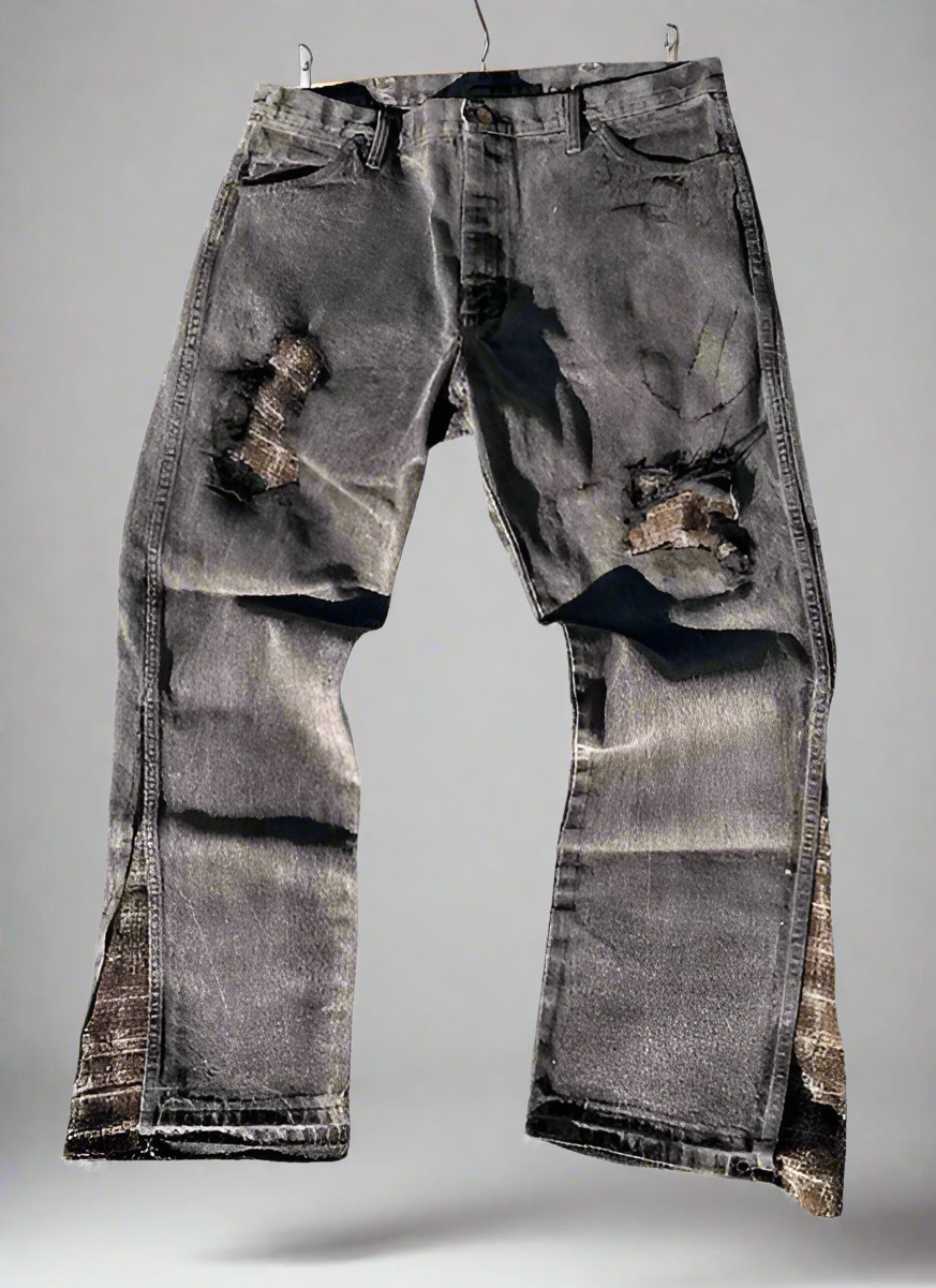 1of1 dark brown jeans w/ flares