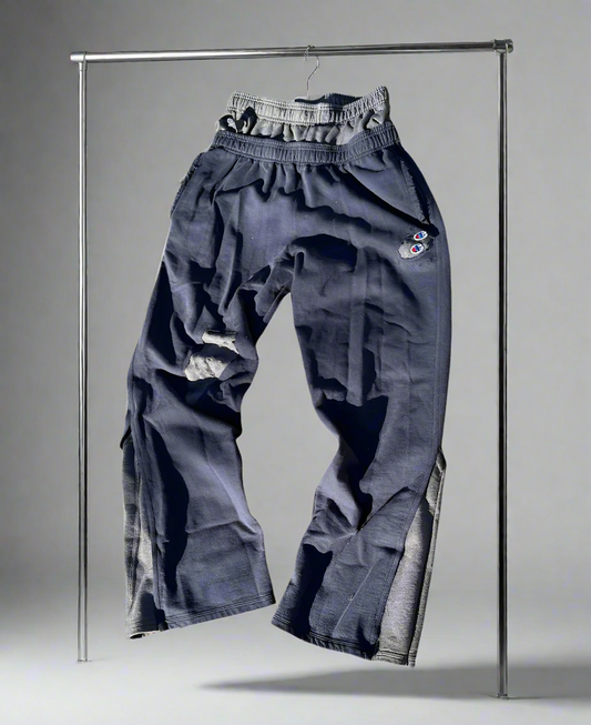 double-waisted reworked Champion sweatpants