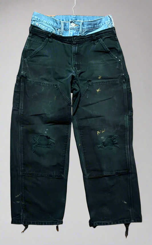 Custom Double Waisted Double Knee Jeans