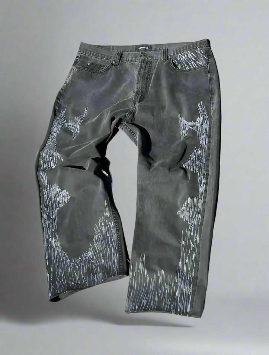 1of1 Spiderman Inspired Black Jeans