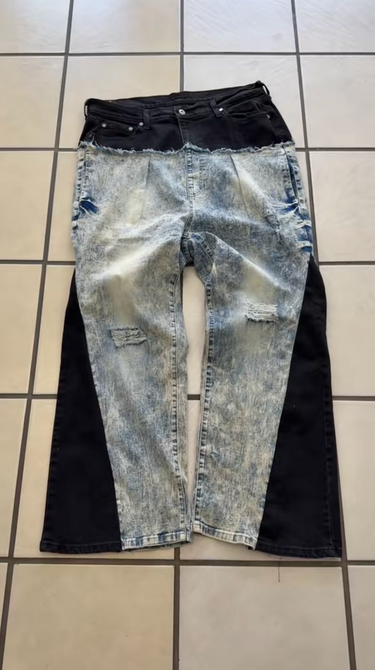 2-toned Cut off Denim