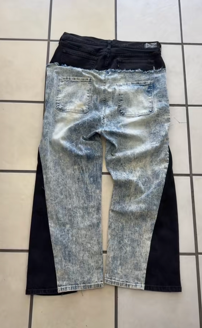 2-toned Cut off Denim